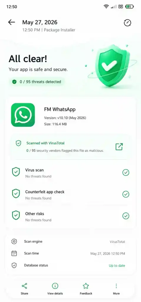 FM WhatsApp Security Test Results