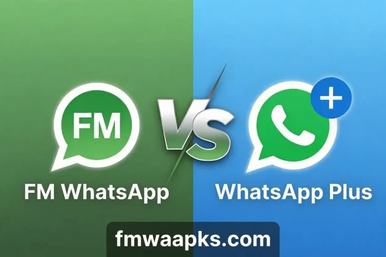 FM WhatsApp vs WhatsApp Plus side by side interface comparison